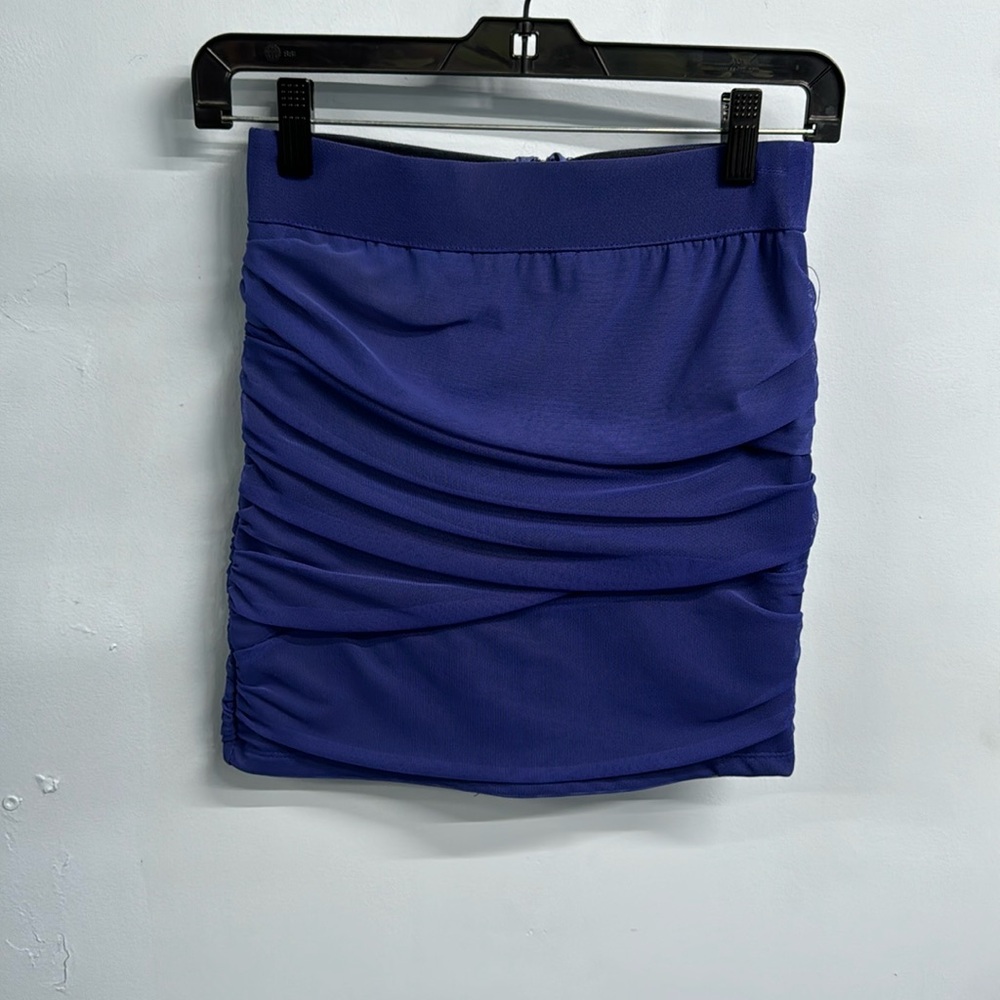 Mesh Mini Skirt with Zip Back in Bronze